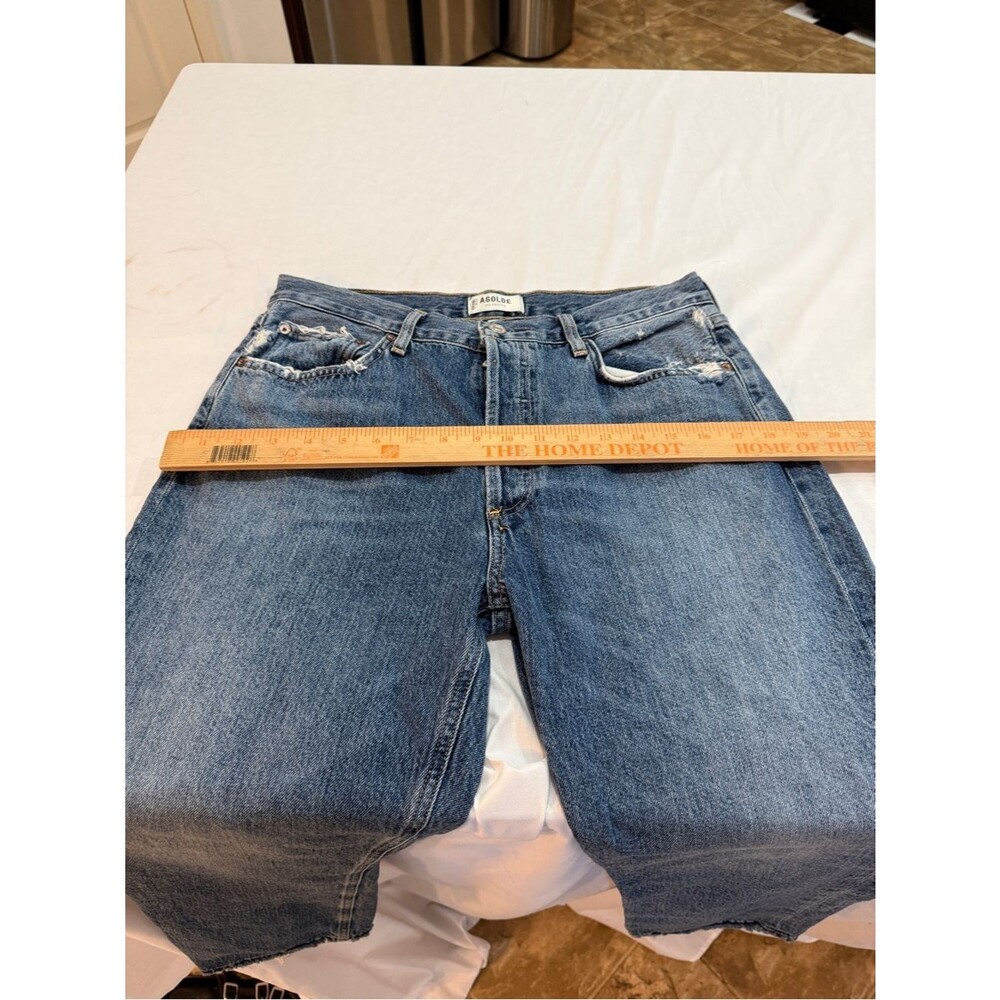 Agolde Riley High Rise Straight Crop In Frequency Size 30 - Picture 9 of 14